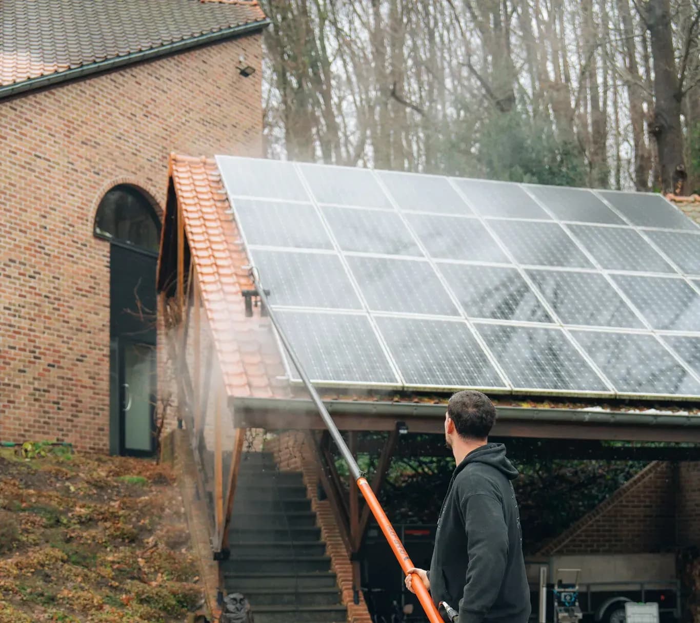 Dakreiniging met stoom